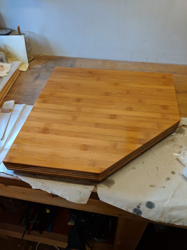 Thick bamboo plywood top