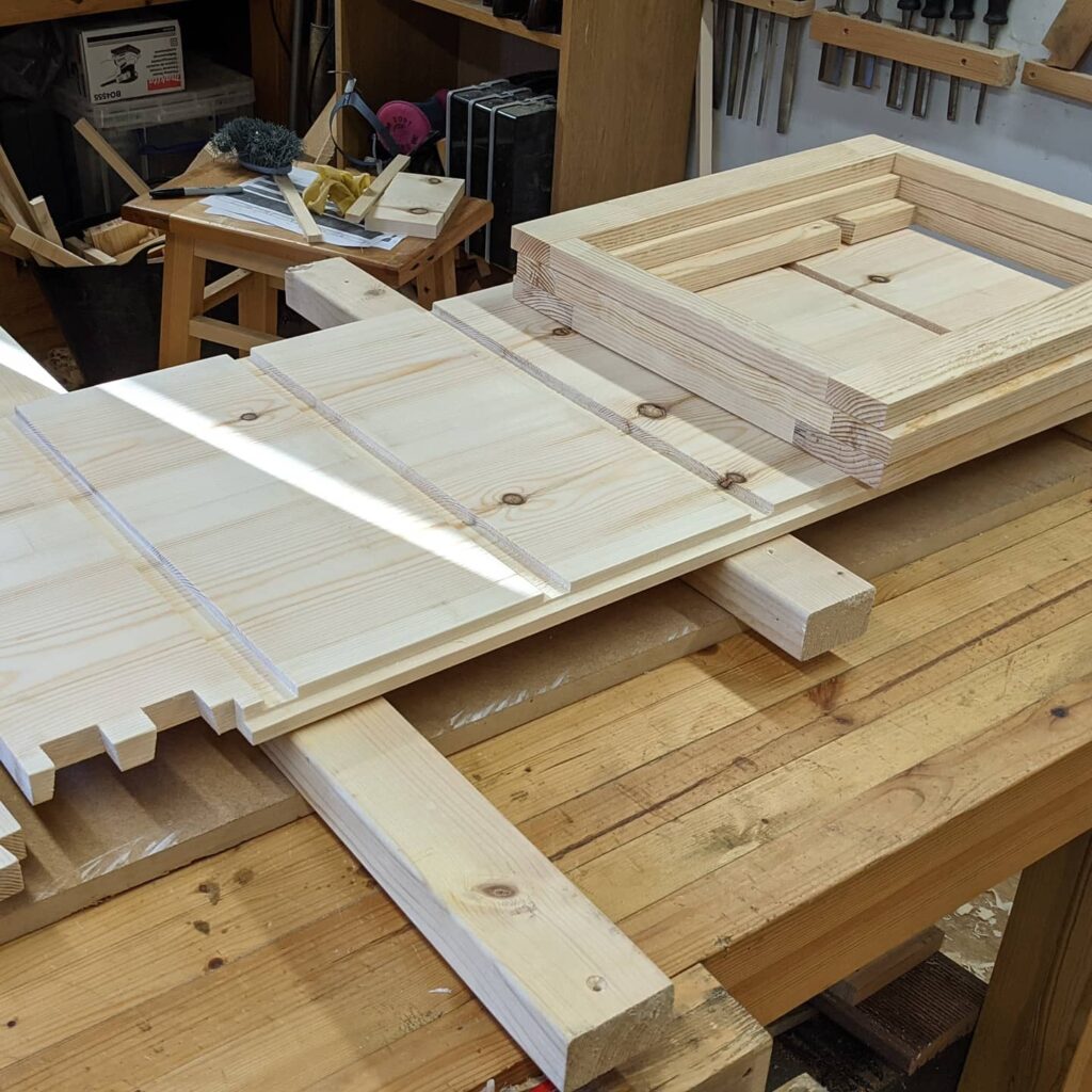 Getting ready for glue-up of the carcase