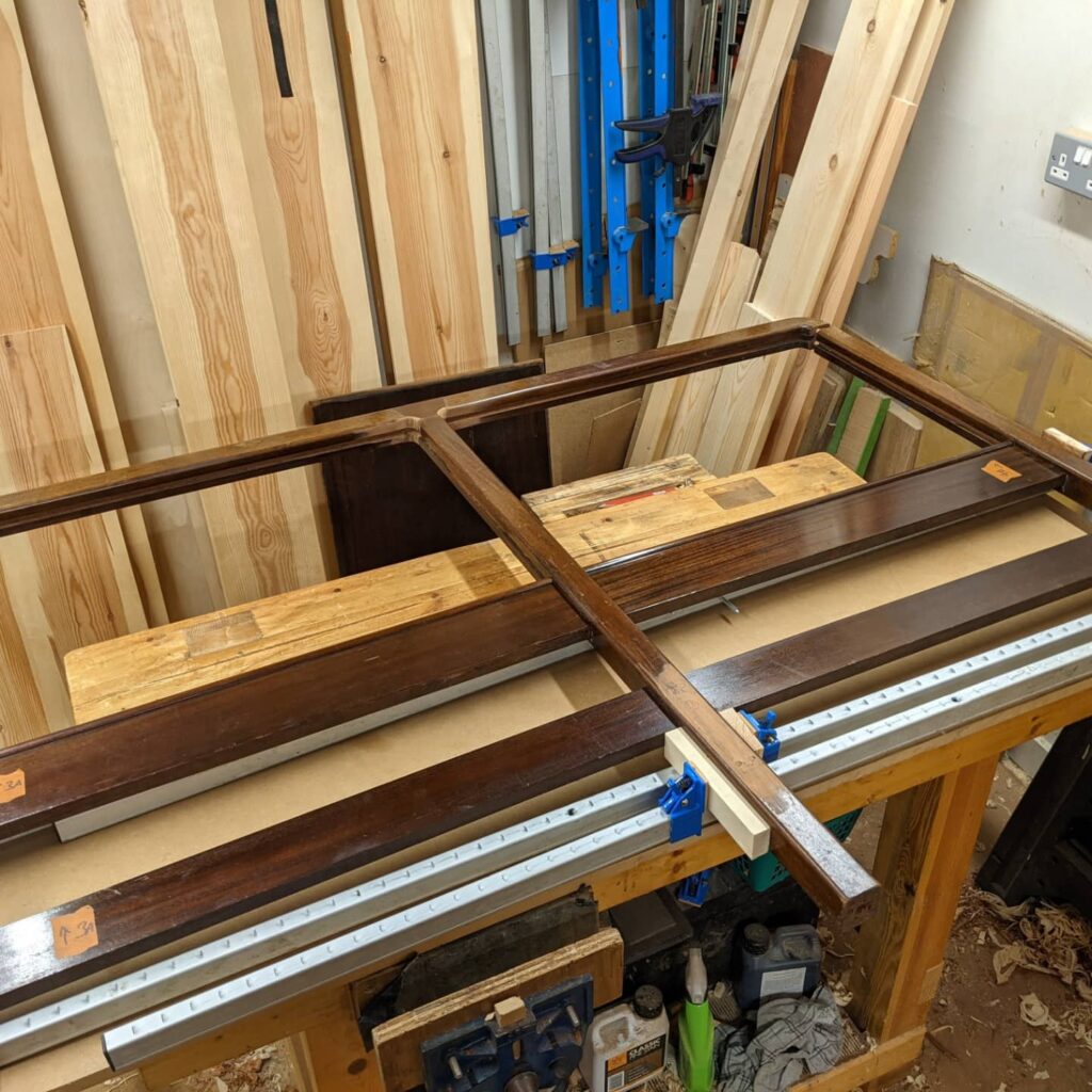 Figuring out how to clamp the frame for glue-up