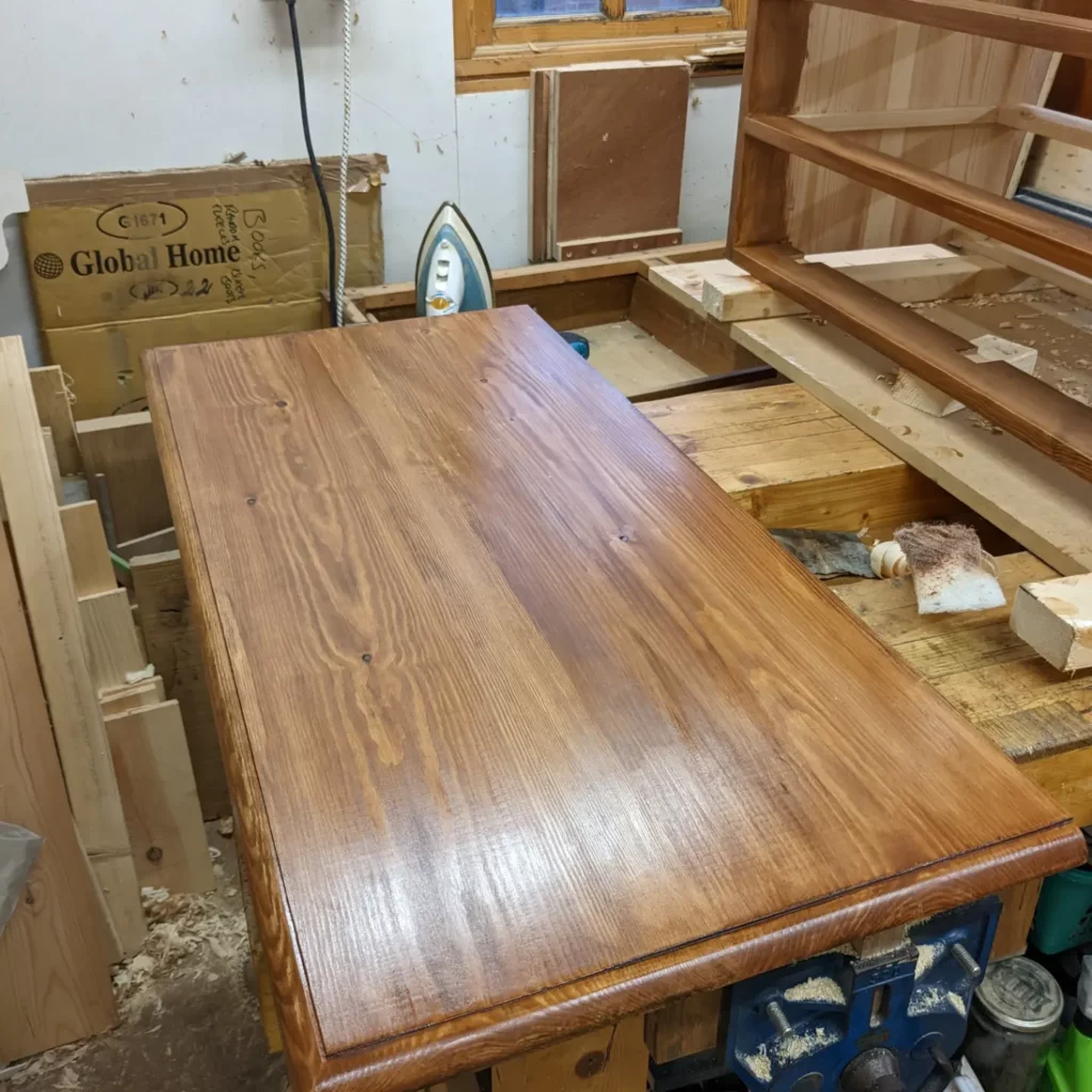 Staining the unit top