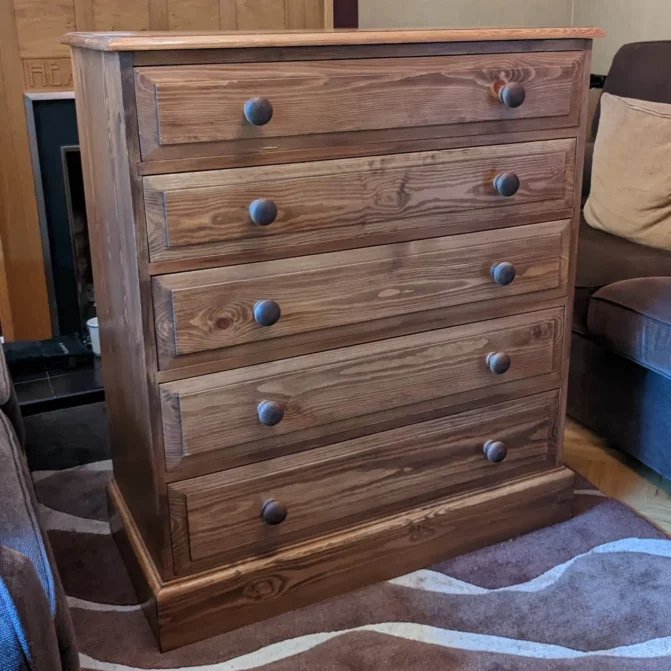 Finished chest of drawers